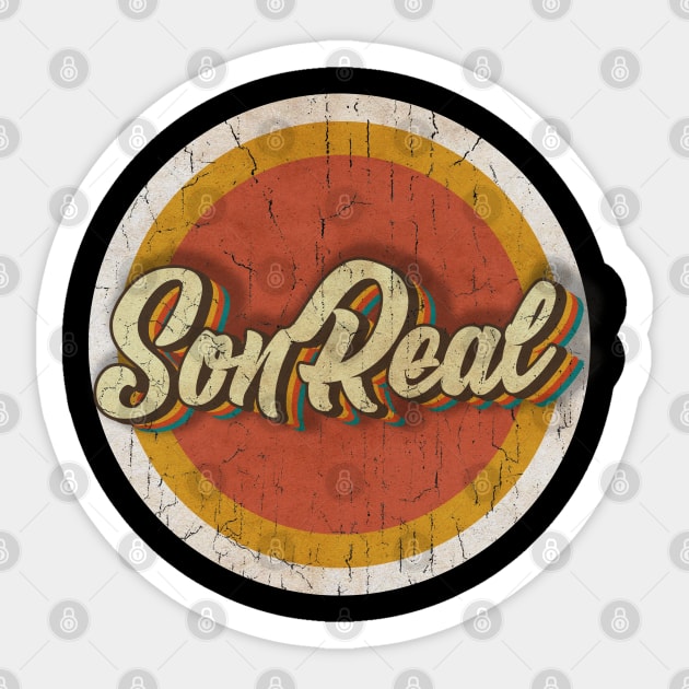 circle vintage SonReal Sticker by KewanAlasStore